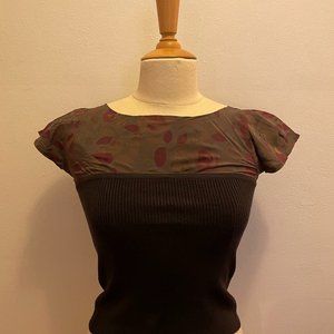 NWOT original easel NYC contemporary sweater brand cap sleeve top